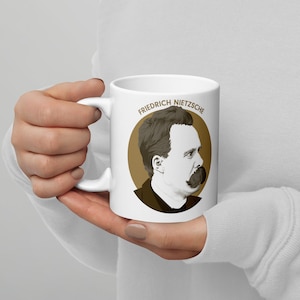 Friedrich Nietzsche - Cameo Mug | Philosopher Mug | Teacher Gift | Student Gift | Existentialist | German Philosophy |
