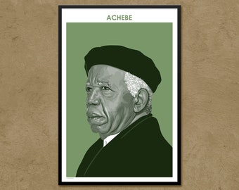 Chinua Achebe - Author Poster | Literary Poster | Writer Gift | Teacher Gift | African Literature | Classroom Decor | Modern Home Decor