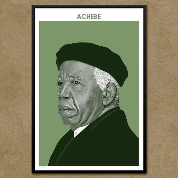 Chinua Achebe - Author Poster | Literary Poster | Writer Gift | Teacher Gift | African Literature | Classroom Decor | Modern Home Decor
