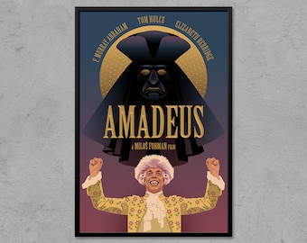 movie posters alternative Amadeus (1984) - Alternative Movie Poster | Retro Film Poster | Movie Lover Gift | Home Theater Decor