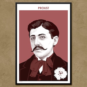 Marcel Proust - Author Poster | Literary Poster | Writer Gift | Teacher Gift | French Literature | Classroom Decor | Modern Home Decor