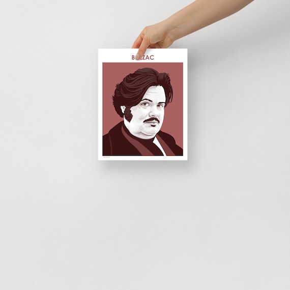 Honoré De Balzac - Author Poster | Literary Poster | Writer Gift