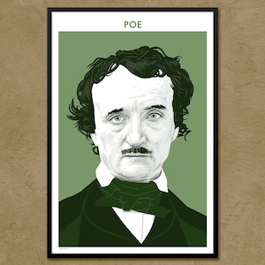 Edgar Allan Poe - Author Poster | Literary Poster | Writer Gift | Teacher Gift | American Literature | Classroom Decor | Modern Home Decor