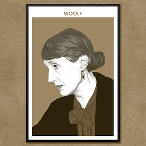 Virginia Woolf - Author Poster | Literary Poster | Writer Gift | Teacher Gift | Feminist Poster | Classroom Decor | Modern Home Decor