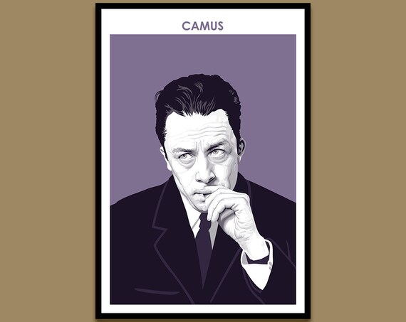 Albert Camus Author Poster Literary Poster Writer Gift Etsy