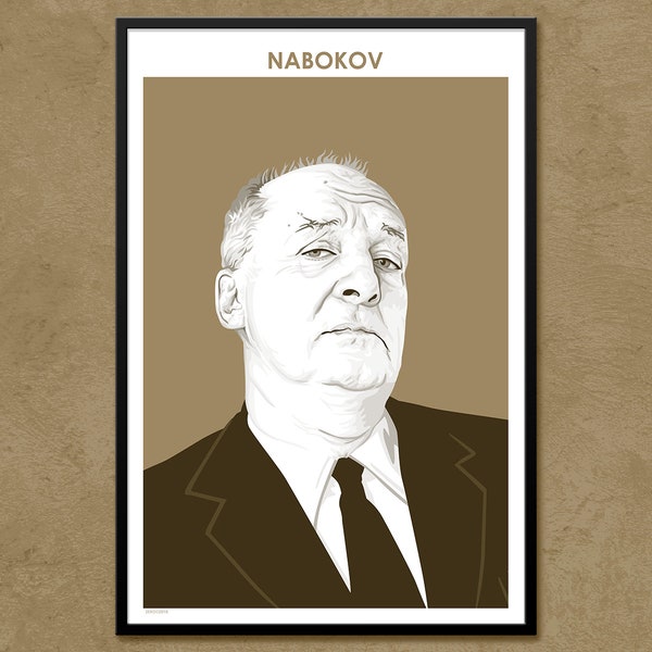 Vladimir Nabokov - Author Poster | Literary Poster | Writer Gift | Teacher Gift | Russian Literature | Classroom Decor | Modern Home Decor