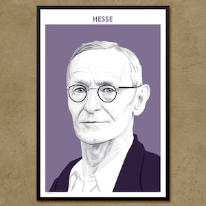 Hermann Hesse - Author Poster | Literary Poster | Writer Gift | Teacher Gift | German Literature | Classroom Decor | Modern Home Decor