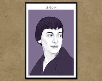 Ursula K. Le Guin - Author Poster | Literary Poster | Writer Gift | Teacher Gift | Fantasy and Sci-Fi  | Classroom Decor | Modern Home Decor