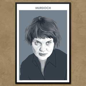 Iris Murdoch - Author Poster | Literary Poster | Philosopher Poster | Writer Gift | Teacher Gift | Classroom Decor | Modern Home Decor