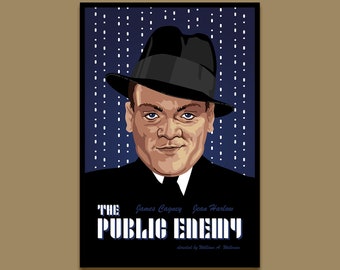 The Public Enemy (1931) - James Cagney - Retro Film Poster | Gangster Film Poster | Alternative Poster | Classic Movie | Home Theater Decor