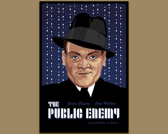 The Public Enemy (1931) - James Cagney - Retro Film Poster