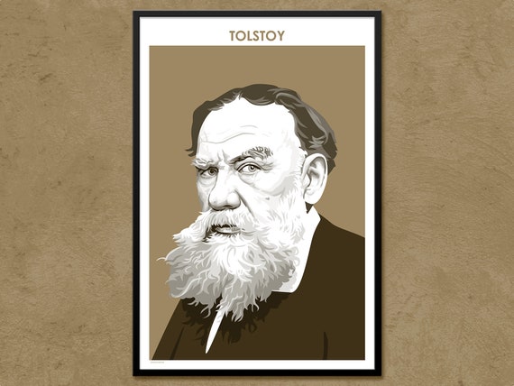 Leo Tolstoy - Author Poster | Literary Poster | Writer Gift | Teacher Gift | Russian Literature | Classroom Decor | Modern Home Decor