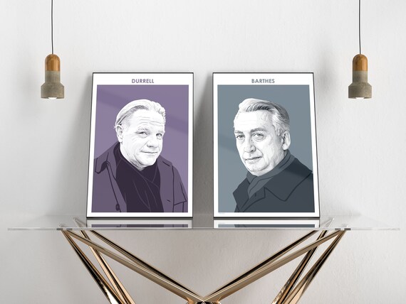 Roland Barthes - Author Poster | Literary Poster | French