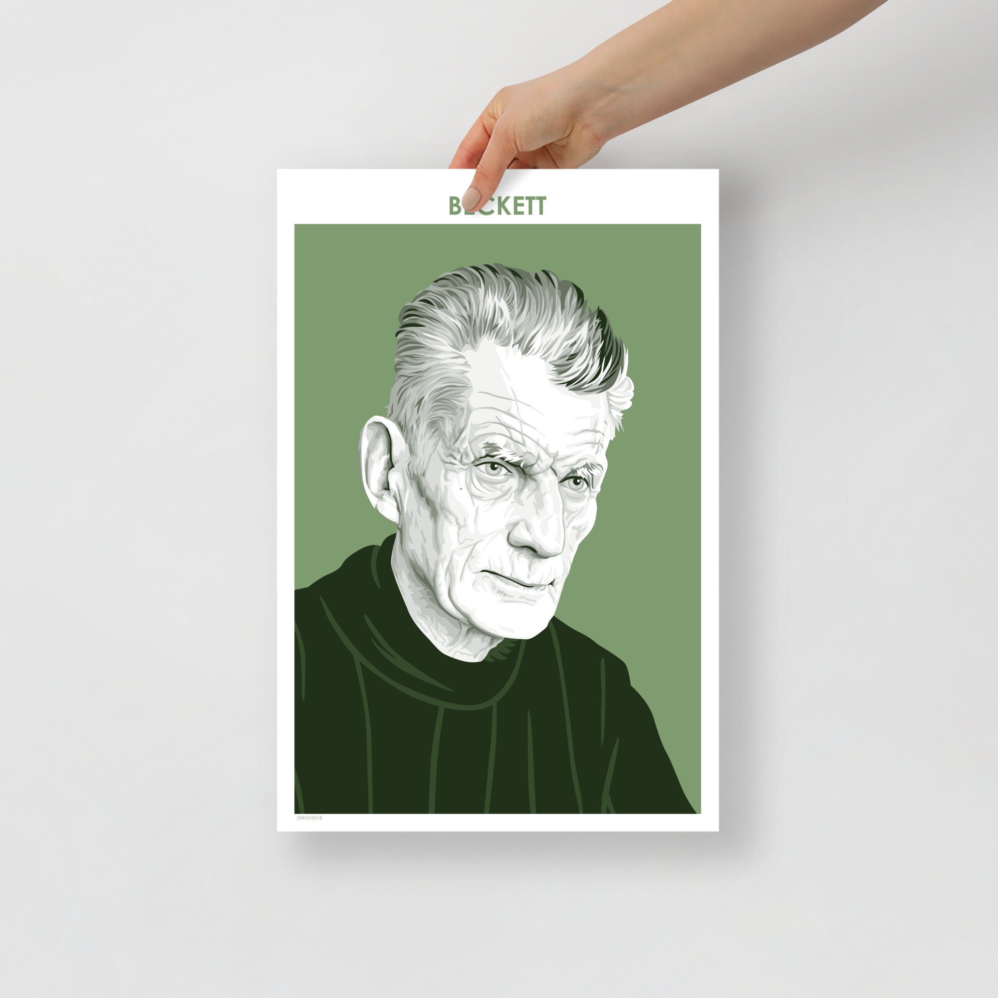Samuel Beckett - Author Poster | Literary Poster | Writer Gift ...