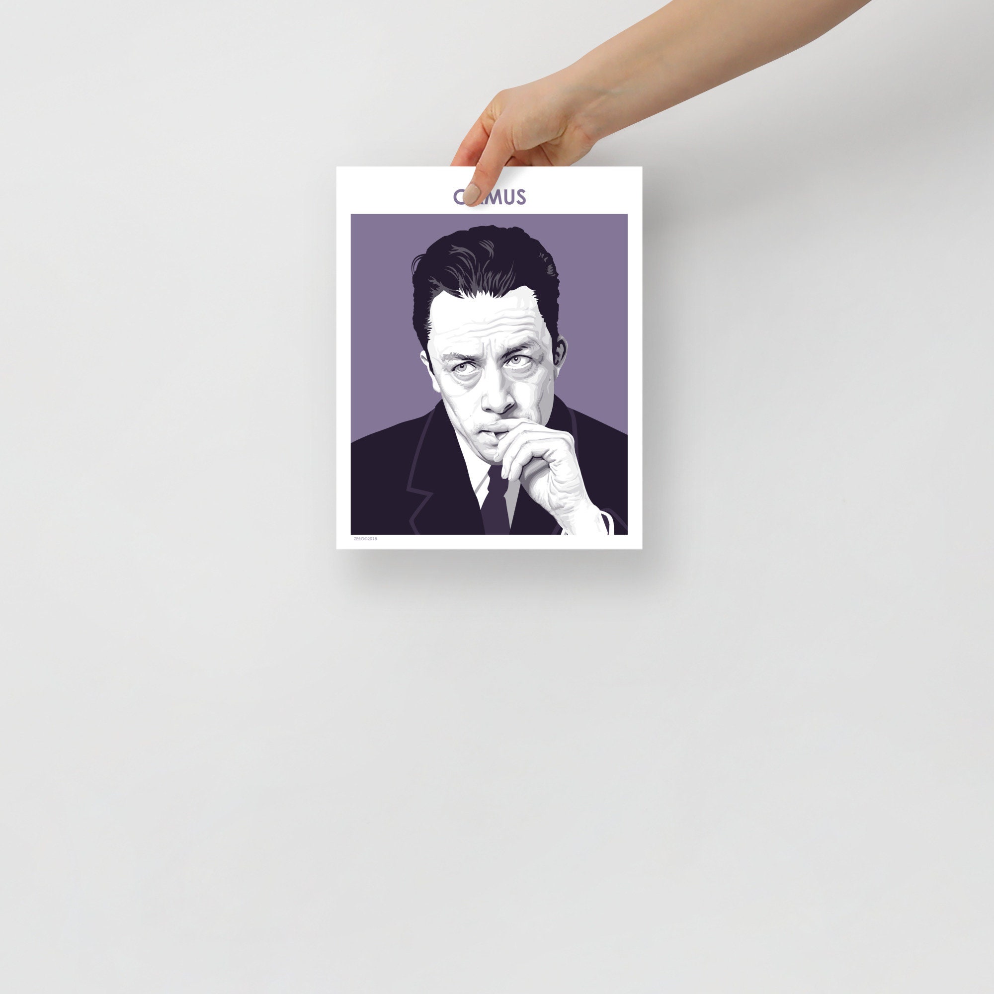 Albert Camus - Author Poster | Philosopher Poster | Literary Poster ...
