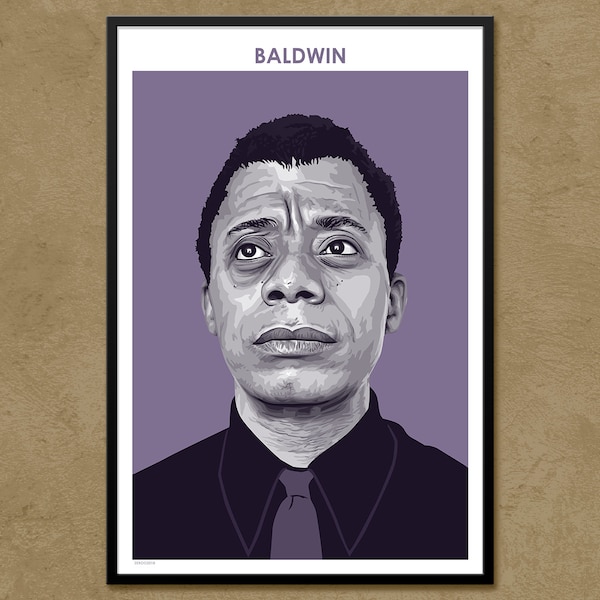 James Baldwin - Author Poster | Literary Poster | Writer Gift | Teacher Gift | African American | Classroom Decor | Modern Home Decor
