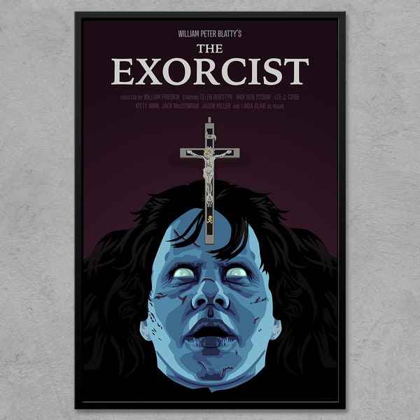 The Exorcist (1973) - William Friedkin |  Movie Poster | Retro Film Poster | Movie Lover Gift | Home Theater Decor | Modern Home Decor