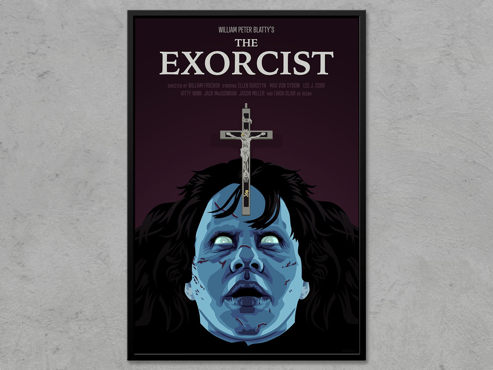 The Exorcist Linda Blair cult Horror movie poster print 1973 