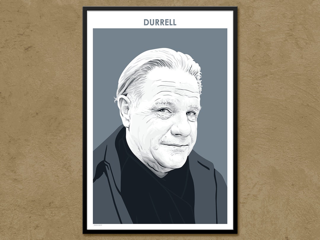 Lawrence Durrell - Author Poster | Literary Poster | Writer Gift ...