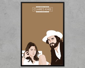 Claire's Knee (1970) - Éric Rohmer - Classic Movie Poster | Retro Film Poster | Franch Drama | Movie Love Gift | Home Theater Decor
