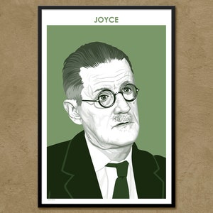 James Joyce - Author Poster | Literary Poster | Writer Gift | Teacher Gift | Irish Literature | Classroom Decor | Modern Home Decor