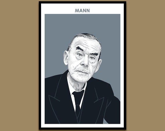 Thomas Mann Author Poster Literary Poster Writer Gift Etsy Thomas Mann Author Poster Literary Poster Writer Gift Etsy