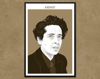 Hannah Arendt - Philosopher Poster | Author Poster | Political Theory | Teacher Gift | Student Gift | Modern Home Decor | Classroom Decor