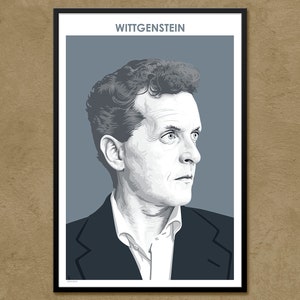 Wittgenstein Quotable Notable Card & Sticker Set - Fun Philosophy Greeting Cards With Customizable Stickers