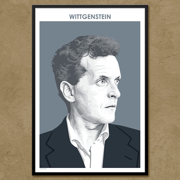 Ludwig Wittgenstein - Philosopher Poster | Author Poster | Teacher Gift | Philosophy Gift | Classroom Decor | Modern Home Decor