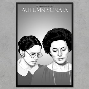 Herbstsonate (1978) - Ingmar Bergman - Filmposter | Klassisches Filmposter | Minimalistischer Kunstdruck | Filmliebhaber Geschenk | Heimkino Dekor