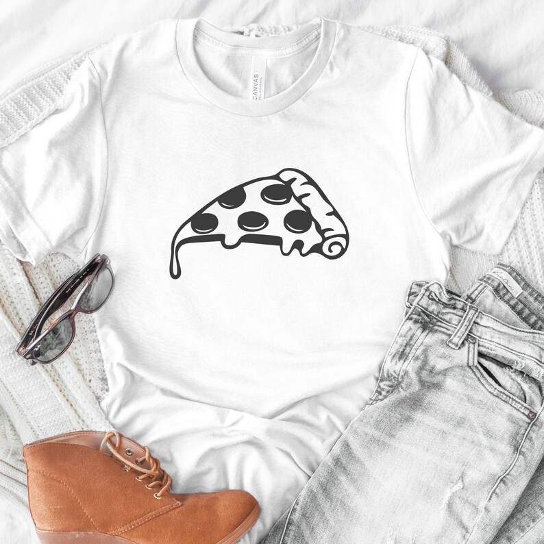 Vintage Faded Print T-Shirt Jersey Short Sleeve T-Shirt I LOVE PIZZA Shirt Gift Women\u2019s Tee SUBLIMATED Graphic Tee Cute Tee
