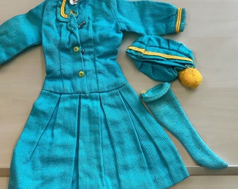 vintage tenue de poupée Barbie See Worthy 1872 1969 robe chapeau bas