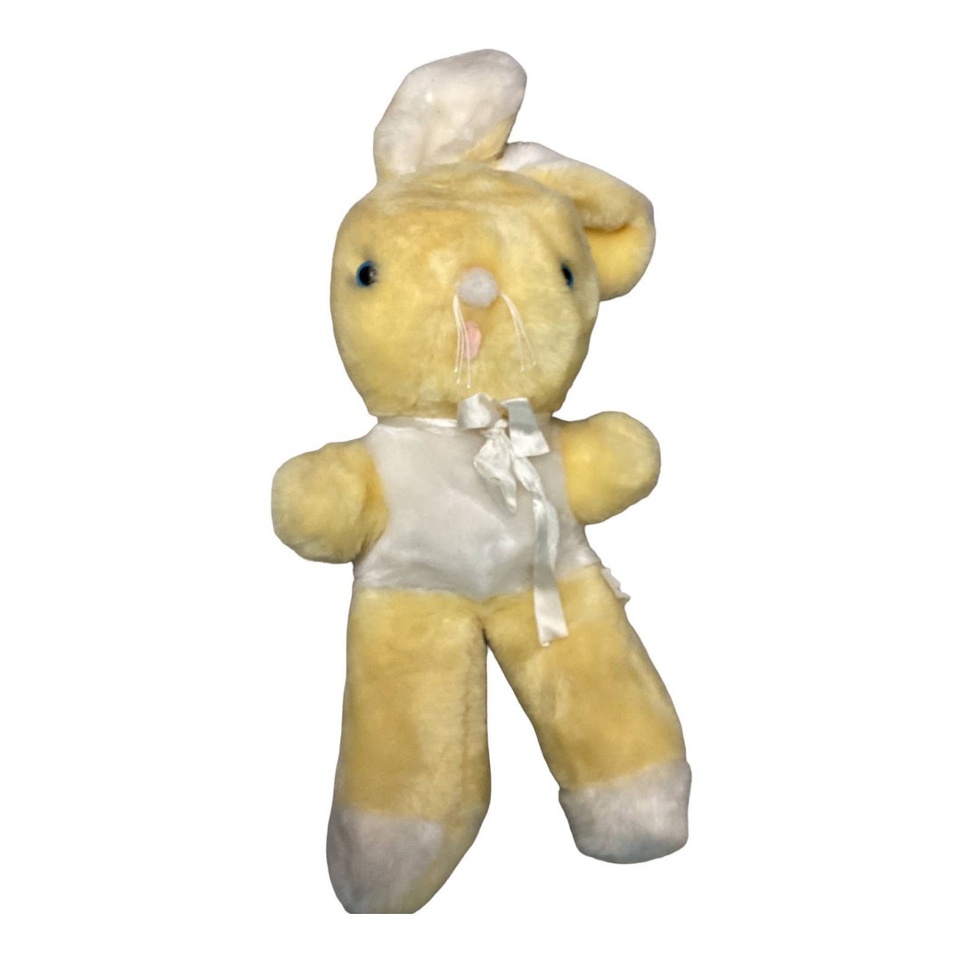 Vintage Stuffed Animal Plush Yellow Floppy Ear Bunny Rabbit Etsy