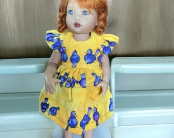 Kish Riley Tonner Betsy McCall 7,5 '' 8 'Puppe Outfit nur Kleid Vögel