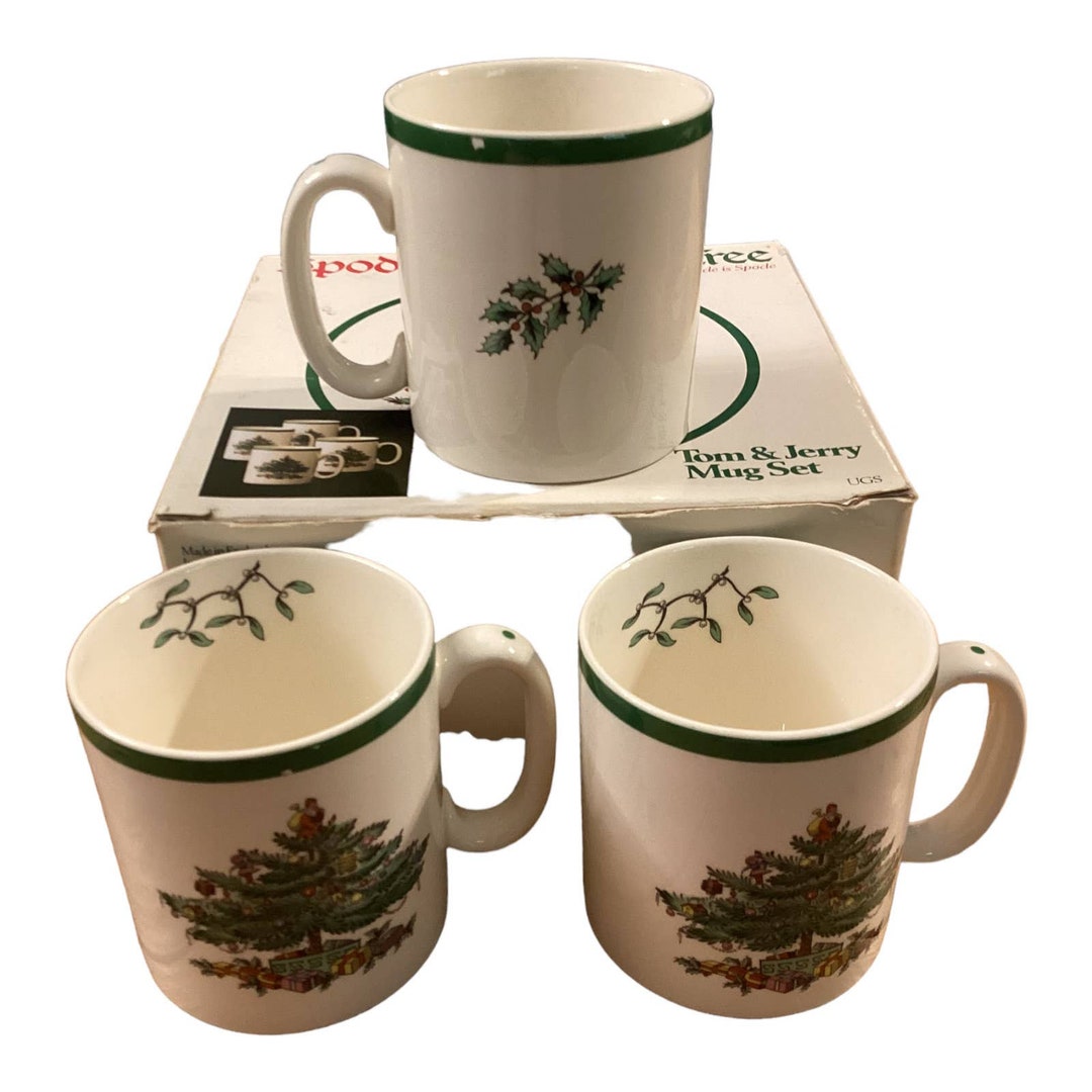 Spode Christmas Tree Tom & Jerry Boxed Mug Set of 3 Made in - Etsy