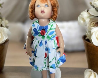 Kish Riley Tonner Betsy McCall 7,5" 8" Puppenoutfit NUR Kleid Marienkäfer Blumenmuster