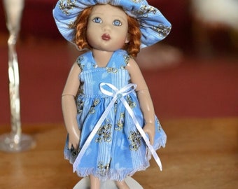 Kish Riley Tonner Betsy McCall 7.5” 8” Doll Outfit ONLY Dress Hat Blue