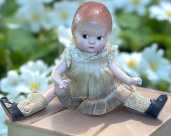 Antike Effanbee Patsyette Puppe in Kleid 23 cm TLC