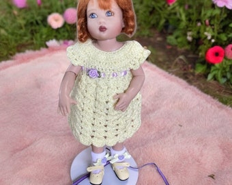 Kish Riley Tonner Betsy McCall 7.5” 8” Doll Outfit ONLY Dress Crocheted Shoes