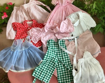 Lot of Doll Dress Clothes TLC Baby Fashion Hard Plastic Vinyl Bisque