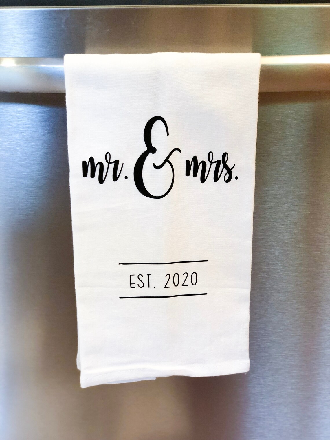Mr. and Mrs. Dish Towel Personalized Towel Housewarming Etsy