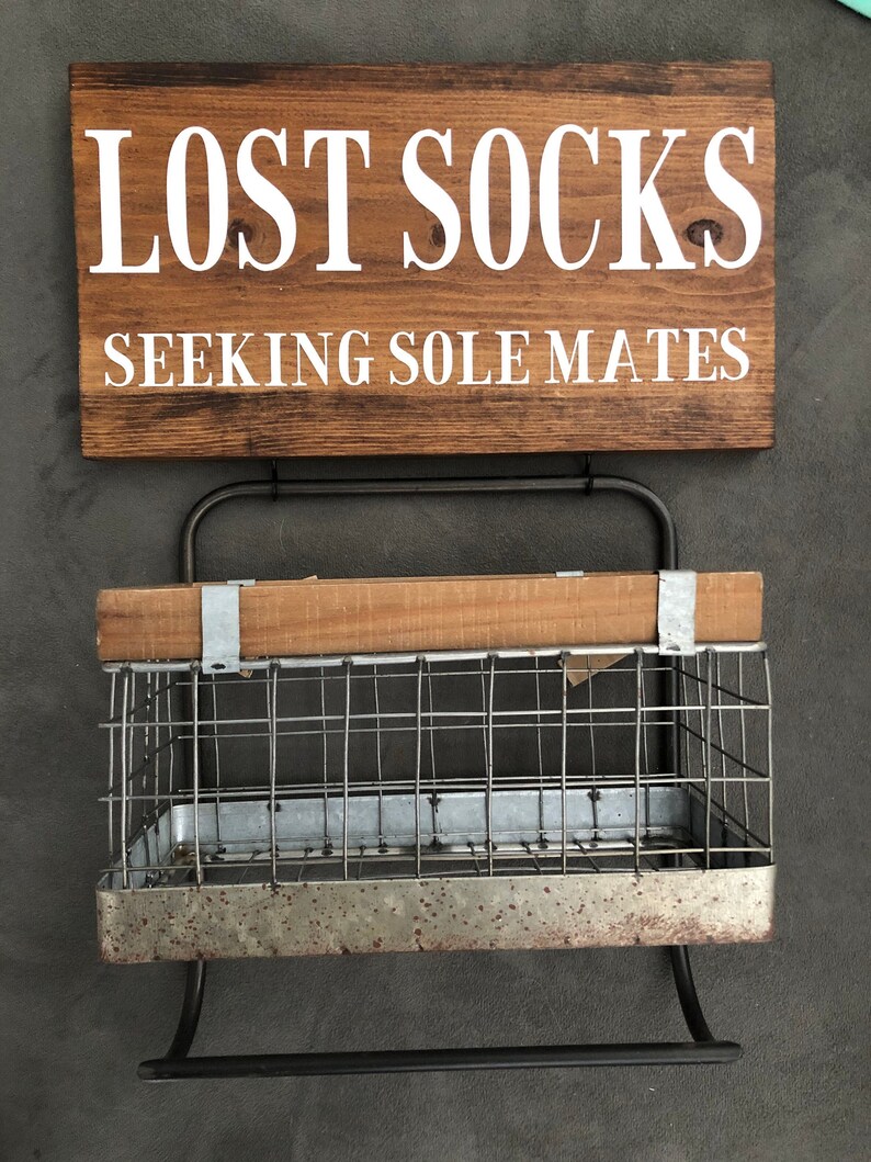 Lost sock basket Single and looking Seeking solemate sign Etsy
