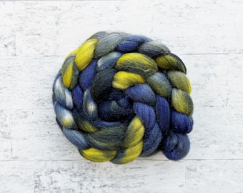 Hand Dyed Wool Roving - Merino/Yak/Silk Blend - #MYS108