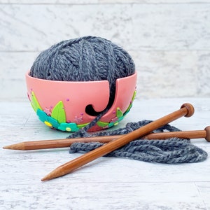Ceramic/Polymer Clay Yarn Bowl for Knitting and Crochet
