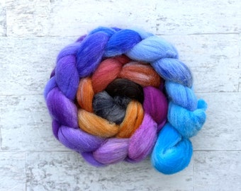 Hand Dyed Wool Roving - Gradient Targhee Wool - #T231