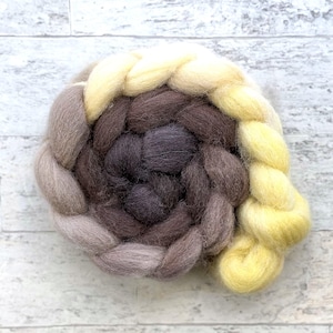 Hand Dyed Wool Roving - Spinning Fiber - Gradient Cheviot Wool - #CH309