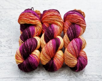 Jinn  Hand Dyed Yarn - Gradient Superwash Merino - DK Weight - #G102 Summer Melon