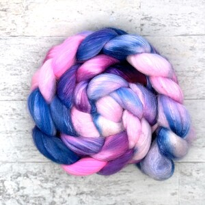 Hand Dyed Wool Roving - Merino Wool and Silk - #MS263
