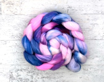 Hand Dyed Wool Roving - Merino Wool and Silk - #MS263