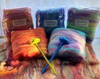 Hand Dyed Wool Batts - Mystery Batts